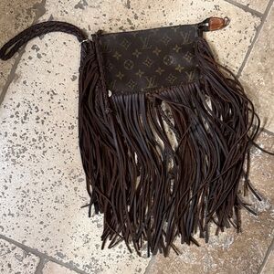 Louis Vuitton Brown Monogram Fringe Shoulder Bag